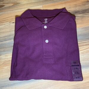 NWT HARBOR BAY POLO SHIRT SIZE 3XL Plum / Raisin color